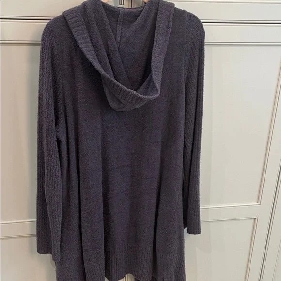 Barefoot Dreams Charcoal Hooded Cardigan - Picture 4 of 4